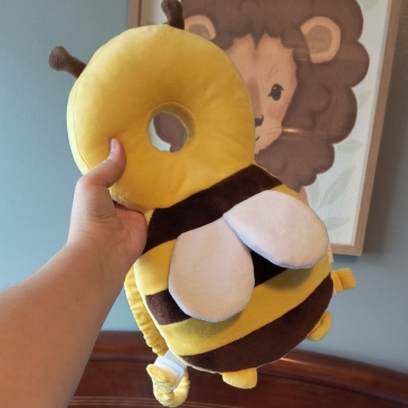 None Other - Cute Bee Plush Backpack Baby Anti Fall Bump Bee Plush Bag Back Head Protection
